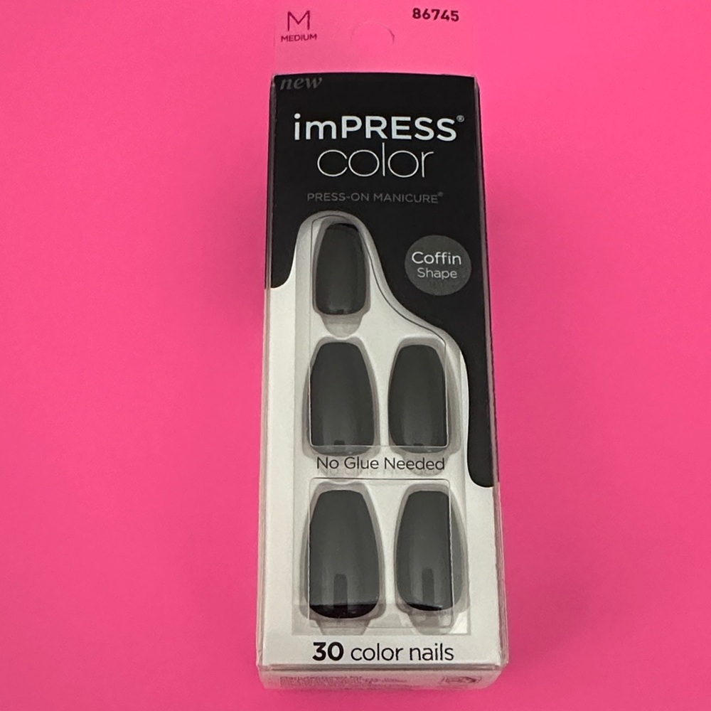 imPRESS Color Press-On Manicure - Sleek Black